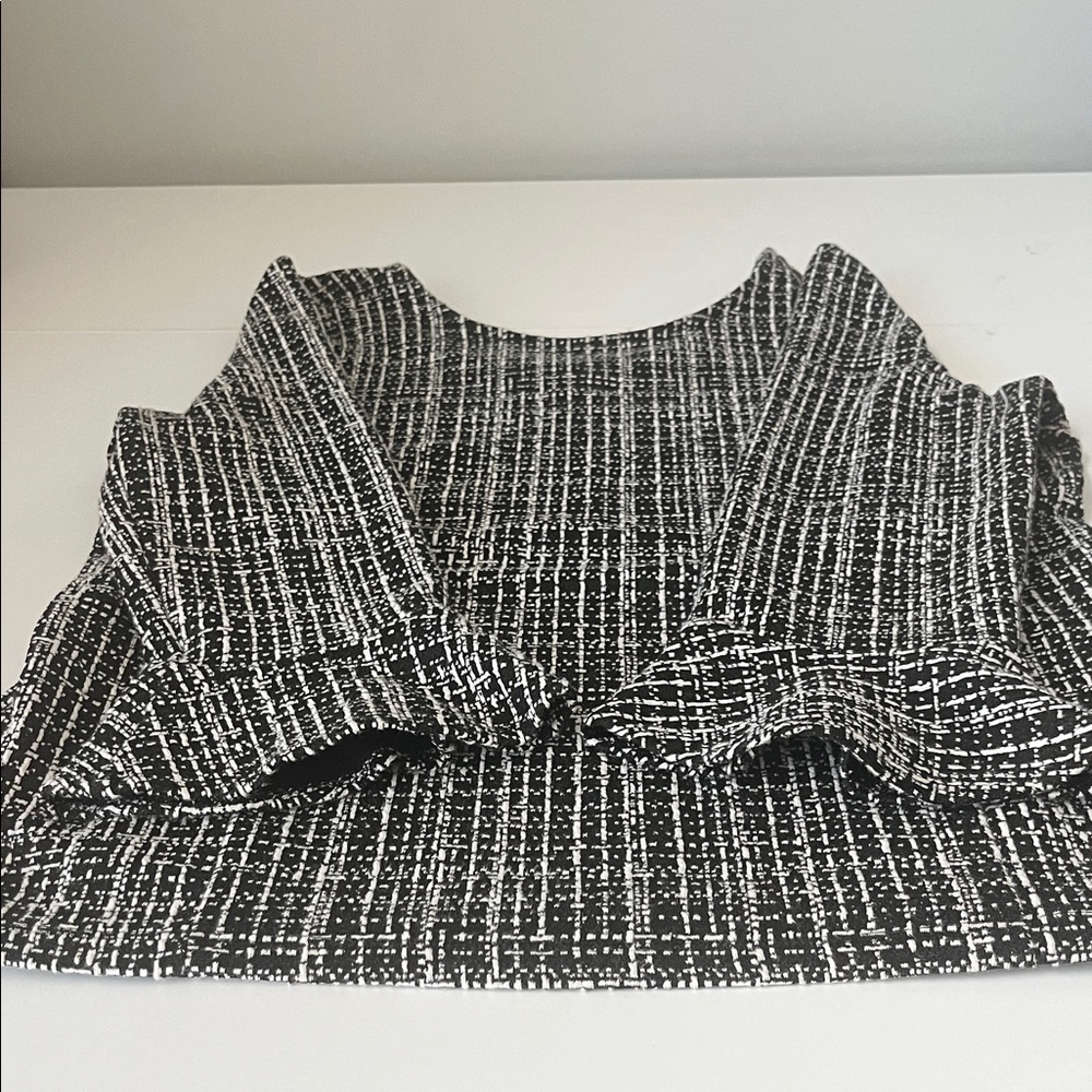 Talbots Monochrome Textured Blouse